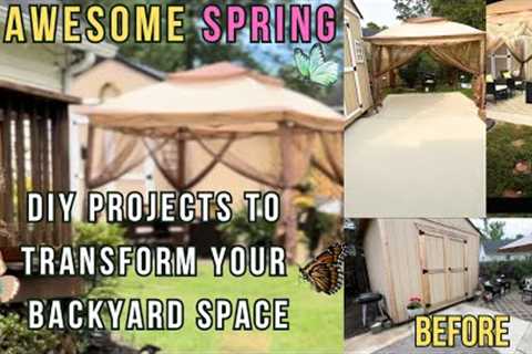 7 AWESOME DIY Projects To Transform Your Backyard Space for Spring🦋🌻|Outdoor Makeovers