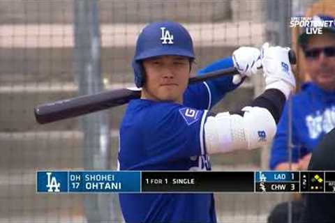 Shohei Ohtani STAYS HOT! Dodgers new star continues hot Spring with 2 hits, stolen base!
