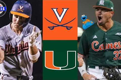 #13 Virginia vs Miami Highlights (AMAZING GAME!) | Game 2 | 2024 College Baseball Highlights