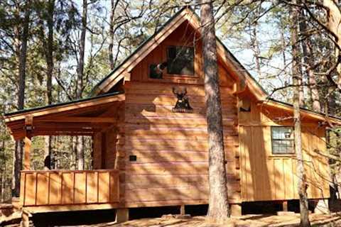 Log Cabin Build at Paradise Point, Start to Finish/Time-Lapse minus Chinking