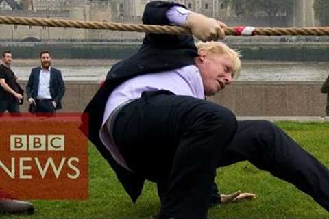 Boris Johnson takes a tumble in tug of war with armed forces - BBC News