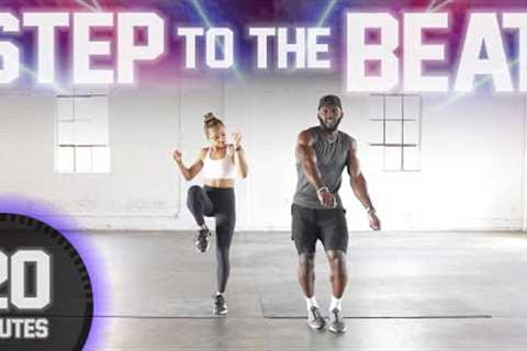 20 Minute Step to The Beat HIIT Workout [NO EQUIPMENT]
