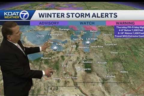 Calm before a winter storm moves into New Mexico