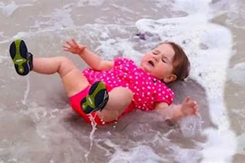 Try Not To Laugh - Funniest Babies on the Beach | Pew Baby