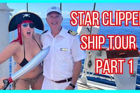 Star Clipper Cruises Ship Tour Part 1 | Outside and the Engine