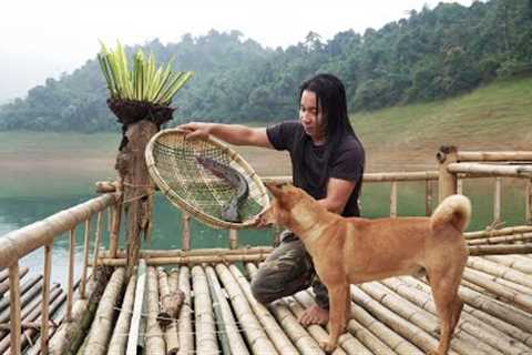 Weaving Bamboo Baskets, Fish Traps, Catch and Cook, River Survival Shelters | EP.334