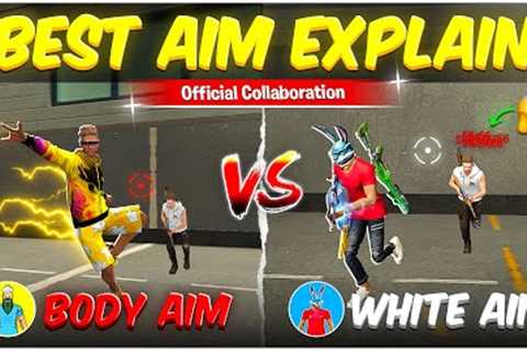 COLLAB With Dark Tips ff vs God Gaming Perfect Aiming Tutorial 🎯 | Aimlock Trick Free Fire 2024