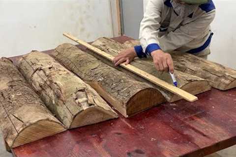 Best Projects Use Wooden Bark For Cheap Woodworking Plans - Build Table Sample From Recycled Wood