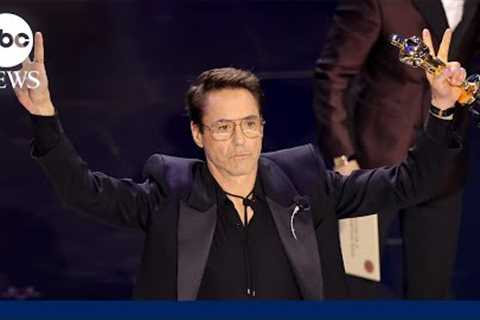 Oscars 2024: Robert Downey Jr. wins his first Academy Award for supporting actor in 'Oppenheimer'