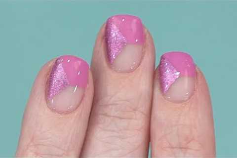Simple Color Blocked Nails with Vinyl Stickers (Dazzle Dry Manicure)