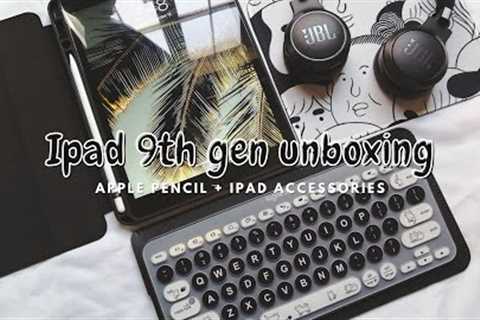 °･｡ Unboxing 🍎 Ipad 9th Generation (64gb, silver) + ✏ Apple Pencil + Accessories | 2021 ･｡