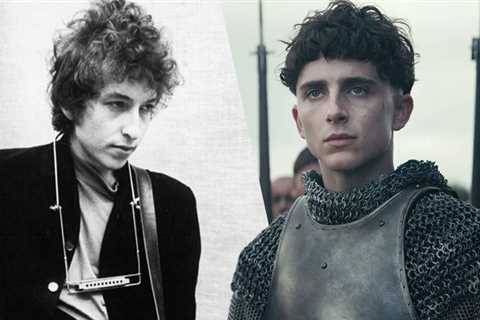 Timothée Chalamet goes full Bob Dylan in new set photos from A Complete Unknown