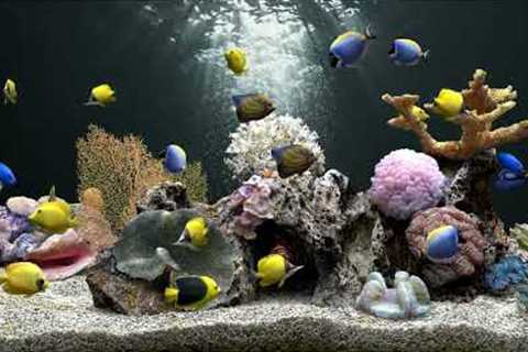 Fish Tank Aquarium in 4K | 8 Hours | No Music Just Water Sounds | FOCUS and SLEEP