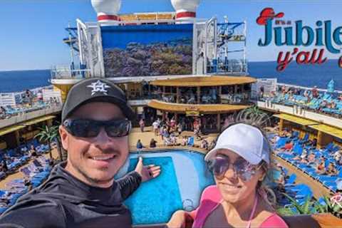 Our First SEA DAY Aboard Carnival Jubilee 2024 | Cruise Vlog |