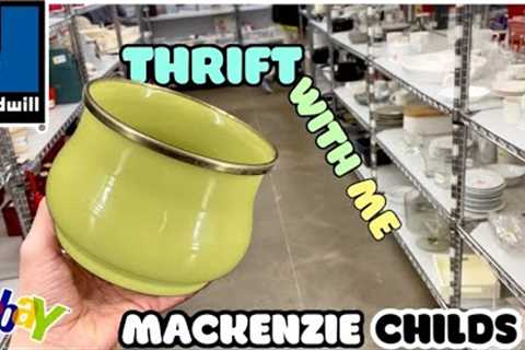 THRIFT with me Goodwill ~ MACKENZIE CHILDS!  - Sourcing VIRTUAL Thrifting to RESELL ON eBay PROFIT
