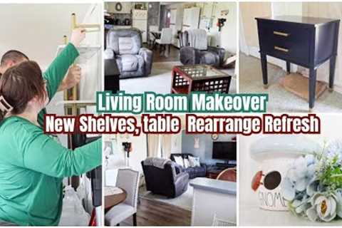 LIVING ROOM MAKEOVER HOME REFRESH // OLD AND NEW FURNITURE REARRANGING // DIY PROJECTS 2024