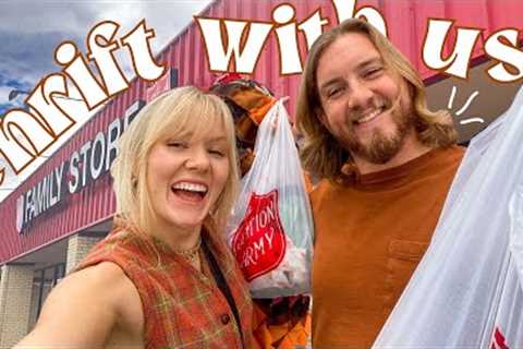 THRIFT WITH US | 2 thrift stores in one day with my husband + amazing fall finds | WELL-LOVED