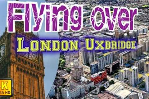 London Uxbridge area view | Drone Aerial Relaxation 4K UHD Video Mar 2024 | England 🇬🇧