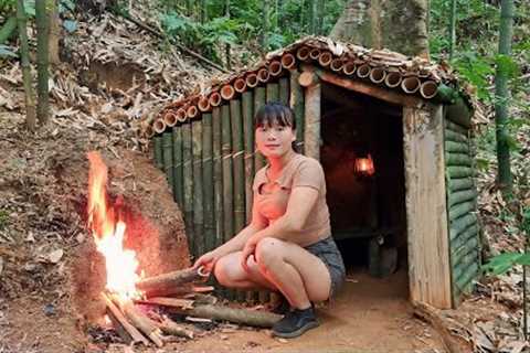 How to build a survival shelter with bamboo, wild forest beauty