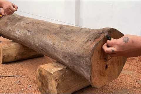 The Detailed Woodworking Process Begins With Solid Wood // Build A Large And Sturdy Dining Table