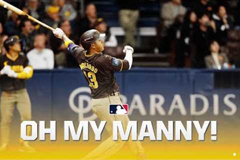 Manny Machado DESTROYS his first home run of 2024!