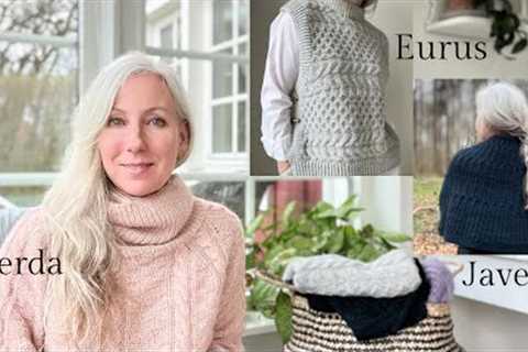 A knitting episode (15): Eurus slipover, Javelin shawl &amp; Gerda sweater + some sweater surgery