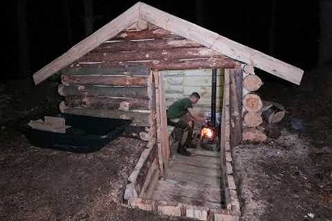 Building a Dugout for Survival in the Wild Forest, life in the forest, Bushcraft Skills