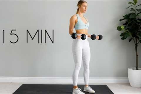 Full UPPER BODY Workout (Tone &amp; Sculpt) - 15 min At Home