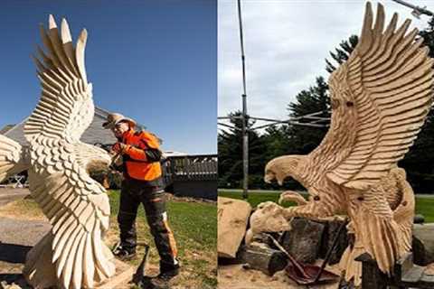 Amazing Fastest Skills Chainsaw Wood Carving, Incredible Woodworking ideas Easy