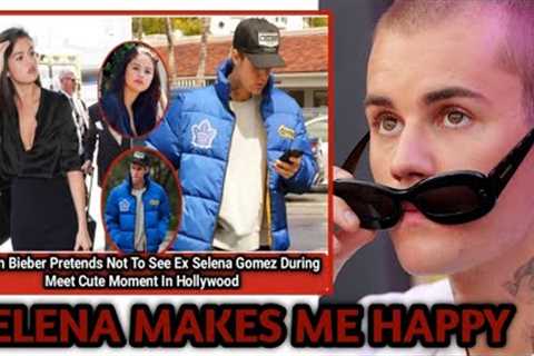Aww! Justin Bieber LOOKS AWAY After MEET CUTE With Selena Gomez In Hollywood
