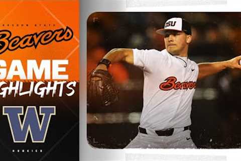 Oregon State Baseball Highlights: 3/22/24 vs. Washington