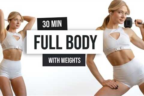 30 MIN FULL BODY KILLER HIIT Workout - With Weights, Burn Calories + Build Strength at home!