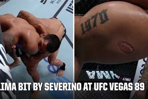 Igor Severino DQ’d for biting Andre Lima on #UFCVegas89 prelims | ESPN MMA