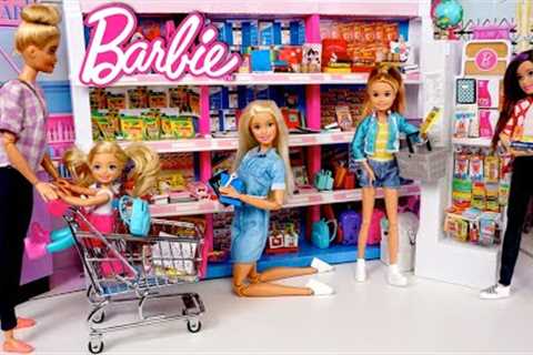 Barbie Dreamhouse Family Goes School Supply Shopping - Toy Supermarket