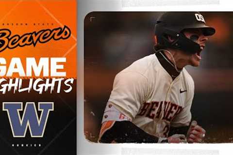 Oregon State Baseball Highlights: 3/23/24 vs. Washington