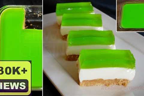 Condensed Milk and Biscuit Dessert | Layered Jelly Desert | Easy Dessert Recipes