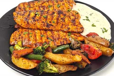 Chicken Steak with White Garlic Sauce | Quick Delicious Chicken Steak Recipe