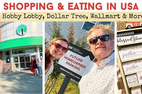 SHOPPING IN USA | First Time in Hobby Lobby | Dollar Tree &amp; Walmart | Carrabba's | Day 14