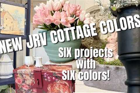 SIX PROJECTS WITH SIX NEW JRV Cottage Colors by Debi's DIY Paint.