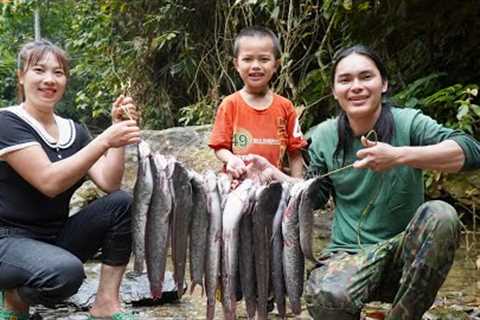 Skills, catching catfish in streams, taking care of pets, on the farm, SURVIVAL ALONE