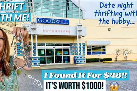 A GOODWILL SHOPPING DATE NIGHT AND THRIFTING ANTIQUE SILVER | Thrift With Me | Thrifting For Resale