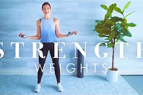 Weight Training Workout // Full Body Strength Exercises for Seniors &amp; Beginners