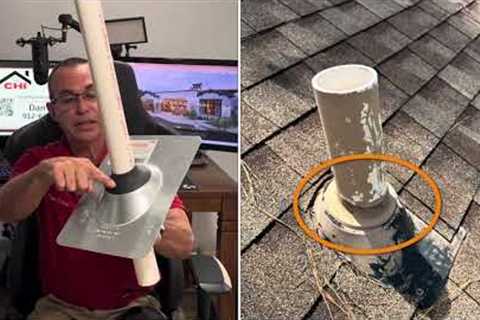 ROOF LEAK? Roof Vent Collar Flashing Defect EASY Repair.