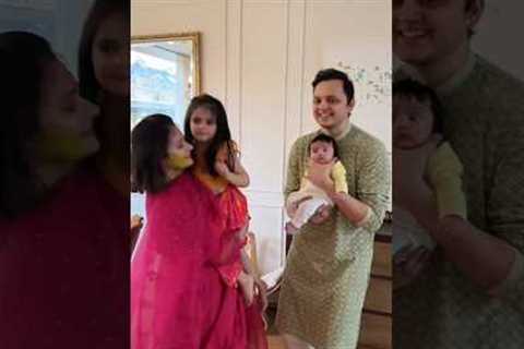 Kahani's first Holi!! 🌈