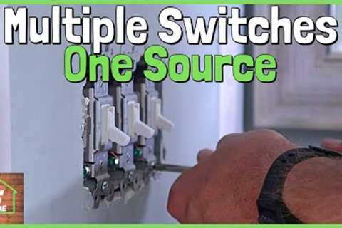 How To Wire 3 Switches With One Power Source | Install Multiple Light Switches In One Box