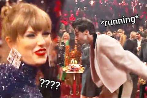 Taylor Swift and Harry Styles being CRAZY at the Grammys