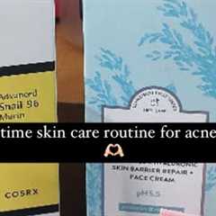 My night time skincare routine for acne prone skin dermatologist addition