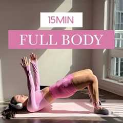 15MIN Hourglass Full Body Pilates // everyday tone & strengthen // no equipment & beginner..