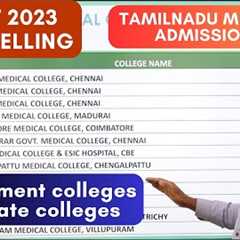 NEET Counselling 2023 | TamilNadu Medical Admissions | Know the Entire Process & Colleges