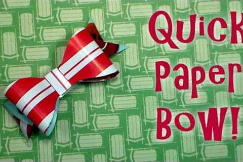 Quick Bow Made From Leftover Wrapping Paper!